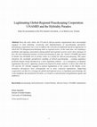 Research paper thumbnail of Legitimating Global-Regional Peacekeeping Cooperation: UNAMID and the Hybridity Paradox