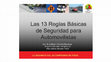 Research paper thumbnail of Networkvial presenta: Las 13 reglas básicas de seguridad vial para automovilistas rev 2018.pptx