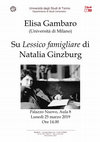 Research paper thumbnail of Lessico Famigliare di Natalia Ginzburg