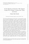 Research paper thumbnail of ON THE QUESTION OF GENEROSITY: WHO SUPPORTS FOREIGN AID TO WHOM? - LESSONS FROM TURKEY AND GREECE