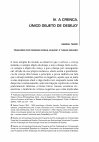 Research paper thumbnail of IV. A CRENÇA, ÚNICO OBJETO DE DESEJO 1