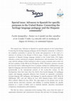 Research paper thumbnail of Introduction: Advances in Spanish for specific purposes in the United States: Connecting the heritage language pedagogy and the Hispanic community