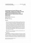 Research paper thumbnail of Contemporary Israeli Theory and Philosophy of Education: Major Trends and Practical Implications in the Multicultural Construction of Israeli Education