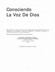 Research paper thumbnail of Conociendo La Voz De Dios