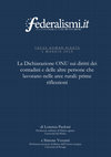 Research paper thumbnail of "La Dichiarazione ONU sui diritti dei contadini e delle altre persone che lavorano nelle aree rurali: prime riflessioni"