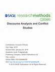 Research paper thumbnail of Discourse Analysis and Conflict Studies