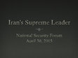 Research paper thumbnail of Iran's Supreme Leader