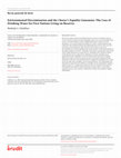 Research paper thumbnail of Environmental Discrimination and the Charter’s Equality Guarantee: The Case of Drinking Water for First Nations Living on Reserves