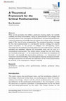 Research paper thumbnail of A Theoretical Framework for the Critical Posthumanities