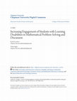 Research paper thumbnail of Increasing engagement of students with learning disabilities in mathematical problem-solving and discussion