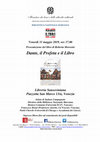 Research paper thumbnail of Venice. Biblioteca Nazionale Marciana di Venezia, May 31, 2019. Monica Centanni, Francesco Bruni e Paolo Cherchi presentano il libro di Roberta Morosini "Dante, il Profeta e il Libro"