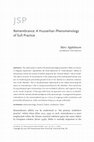 Research paper thumbnail of Remembrance: A Husserlian Phenomenology of Sufi Practice