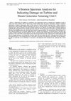 Research paper thumbnail of Vibration Spectrum Analysis for Indicating Damage on Turbine and Steam Generator Amurang Unit 1