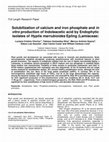 Research paper thumbnail of Solubilization of calcium and iron phosphate and in vitro production of Indoleacetic acid by Endophytic isolates of Hyptis marrubioides Epling (Lamiaceae)