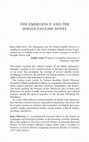 Research paper thumbnail of The Emergency and the Indian English Novel: Memory, Culture and Politics