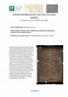 Research paper thumbnail of CENTRE FOR MANUSCRIPT AND TEXT CULTURES (CMTC) Trinity Term Lecture