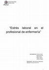 Research paper thumbnail of "Estrés laboral en el profesional de enfermería"