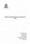 Research paper thumbnail of Extinción de especies por efectos antrópicos en Chile