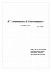 Research paper thumbnail of IT Investments & Procurements