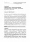 Research paper thumbnail of Defining iconicity: An articulation-based methodology for explaining the phonological structure of ideophones