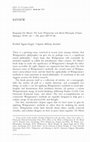 Research paper thumbnail of REVIEW - Benjamin De Mesel, The Later Wittgenstein and Moral Philosophy