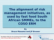 Research paper thumbnail of The alignment of risk management initiatives, as used by fast food South African SMMEs, to the COSO ERM