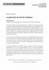 Research paper thumbnail of Retolaza 2019 La generación de entornos dialógicos