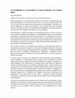 Research paper thumbnail of La investigación en la universidad y el sector productivo: una relación difícil