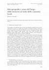 Research paper thumbnail of Idro-geografie e senso del luogo: dalle memorie al ruolo delle comunità locali