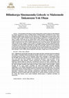 Research paper thumbnail of Bilimkurgu Sinemasında Gelecek ve Malzemede İmkansızın Yok Oluşu