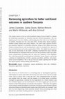 Research paper thumbnail of Harnessing agriculture for better nutritional outcomes in southern Tanzania