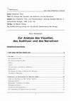 Research paper thumbnail of Zur Analyse des Visuellen, des Auditiven und des Narrativen Inhaltsverzeichnis