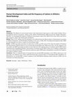 Research paper thumbnail of Human Development Index and the frequency of nations in Athletics World Rankings