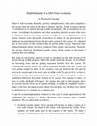 Research paper thumbnail of Establishment of a Debt Free Economy