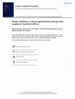 Research paper thumbnail of Power relations in sexual agreements among male couples in Southern Africa