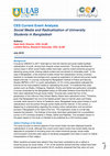 Research paper thumbnail of CES Current Event Analysis Social Media and Radicalization of University Students in Bangladesh