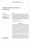 Research paper thumbnail of Populism and the economics of globalization