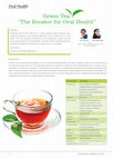 Research paper thumbnail of Green Tea: "The Booster for Oral Health"