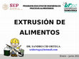 Research paper thumbnail of Extrusión de alimentos