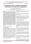 Research paper thumbnail of Development of Data Acquisition Algorithm for Spectrometer for Fluorescence Applications20190810 58917 1f7byes