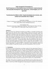 Research paper thumbnail of Transitioning from MDGs to SDGs: Towards developing more inclusive, safe, resilient and sustainable cities in Nigeria