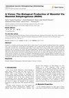 Research paper thumbnail of A Vision: The Biological Production of Mannitol Via Mannitol Dehydrogenase (MtDH