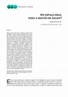 Research paper thumbnail of HÁ ESPAÇO IDEAL PARA A GESTÃO DE ÁGUAS