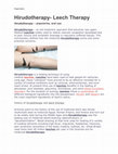 Research paper thumbnail of Hirudotherapy