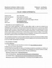 Research paper thumbnail of PLAN DE COURS / COURSE SYLLABUS CIN2201 CINÉMA EXPÉRIMENTAL / Automne-Fall 2019