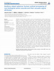 Research paper thumbnail of Auditory object salience: human cortical processing of non-biological action sounds and their acoustic signal attributes