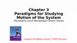 Research paper thumbnail of Applied Biomechanic Chapter 3 Paradigms for Studying Motion of the System