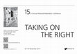 Research paper thumbnail of 15th Annual Historical Materialism Conference "Taking on the Right", London, SOAS, 8-11 November 2018