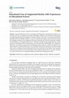 Research paper thumbnail of Educational Uses of Augmented Reality (AR): Experiences in Educational Science