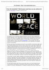 Research paper thumbnail of 'World peace (and how we can achieve it)' - Alex Bellamy